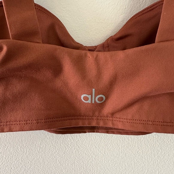Alo Airbrush Cinch Bra Small Rust EUC - Picture 7 of 9